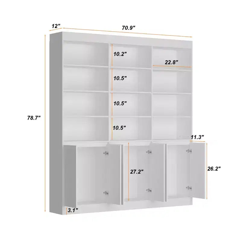Libreria Grande Bianca - Spazio Generoso per i Libri in un Design Minimalista