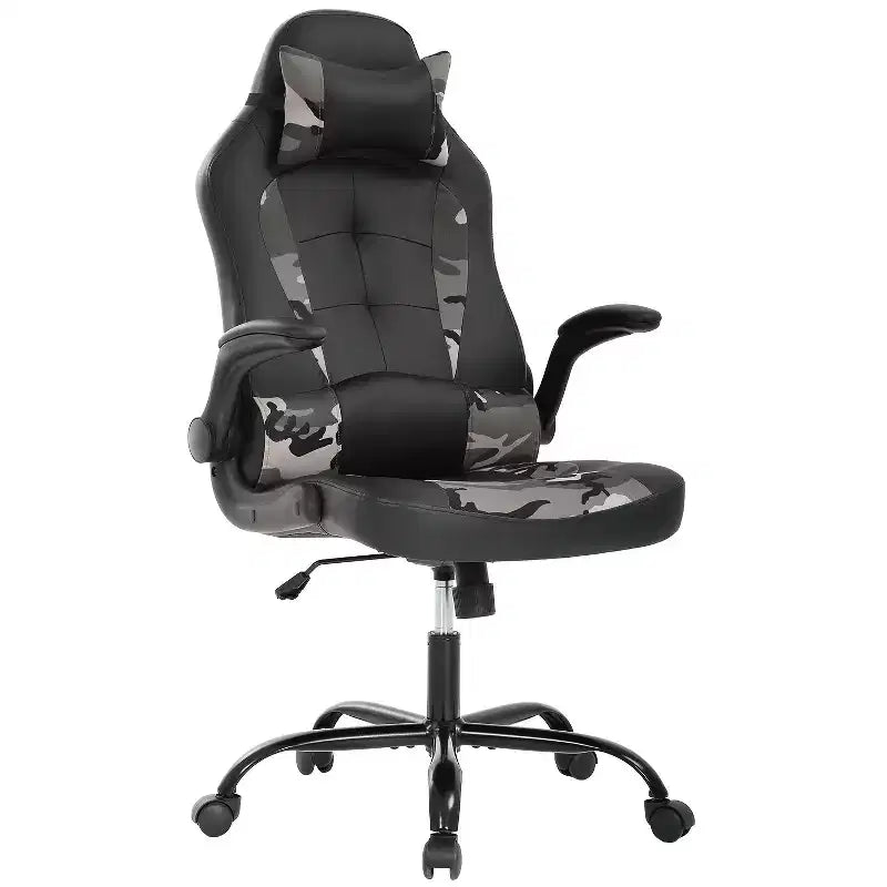 Sedia Gaming Sedia da Ufficio Sedia da Scrivania per Computer con Supporto Lombare e Poggiatesta Regolabile e Sedia Gamer in Pelle PU per Adulti