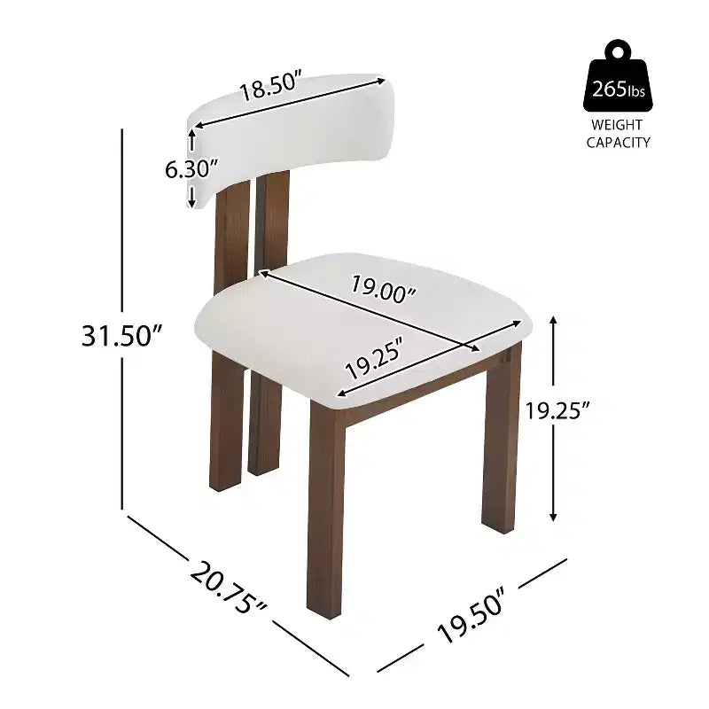 Set da pranzo Willow 5 pezzi in legno, metallo e imbottito