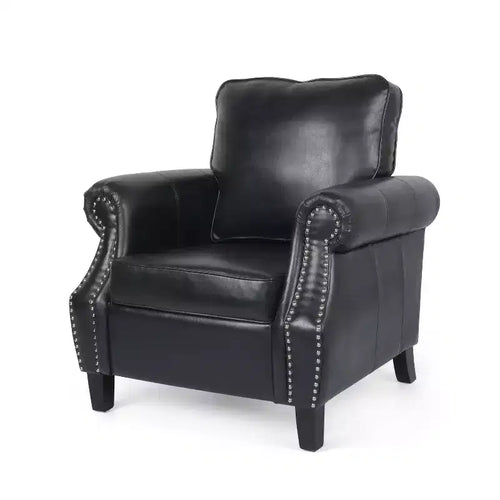 GDFStudio Dowd 36.50 Faux Leather Club Chair with Nailhead Trim