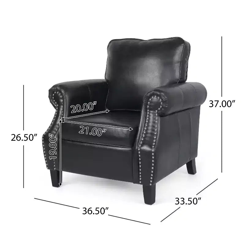 Poltroncina Club in Similpelle con Dettaglio Borchie 36.50