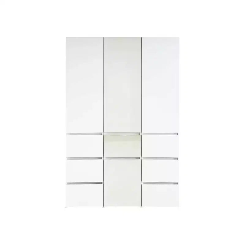HomeStock 70.9 in.H x 17.72 in.W White Wood Composite Closet System for Universal Storage with Storage Bins