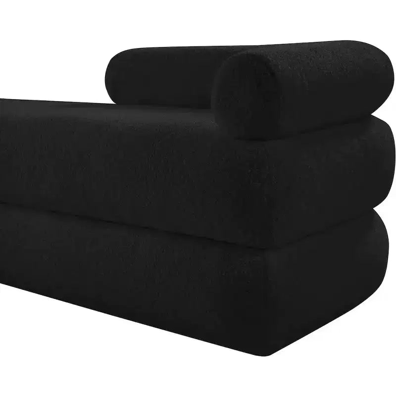 Panca in tessuto effetto orsetto Kennedy Faux Shearling