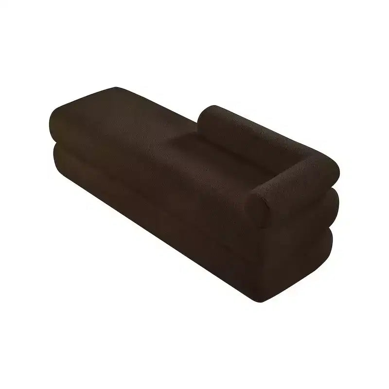 Panca in tessuto effetto orsetto Kennedy Faux Shearling
