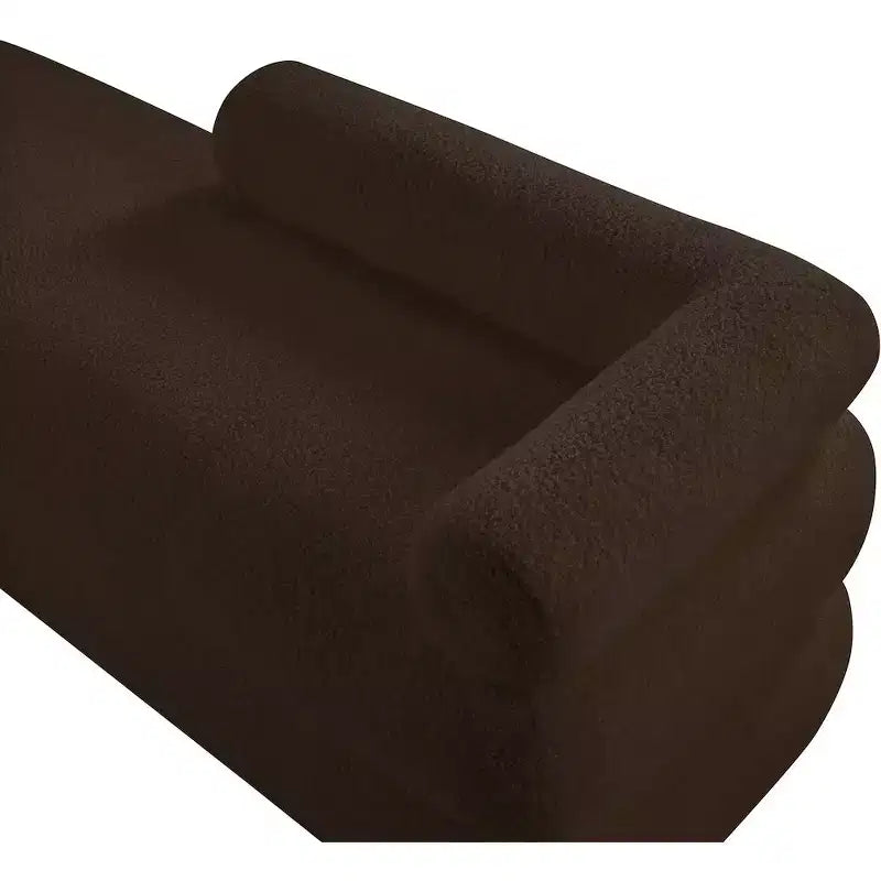 Panca in tessuto effetto orsetto Kennedy Faux Shearling