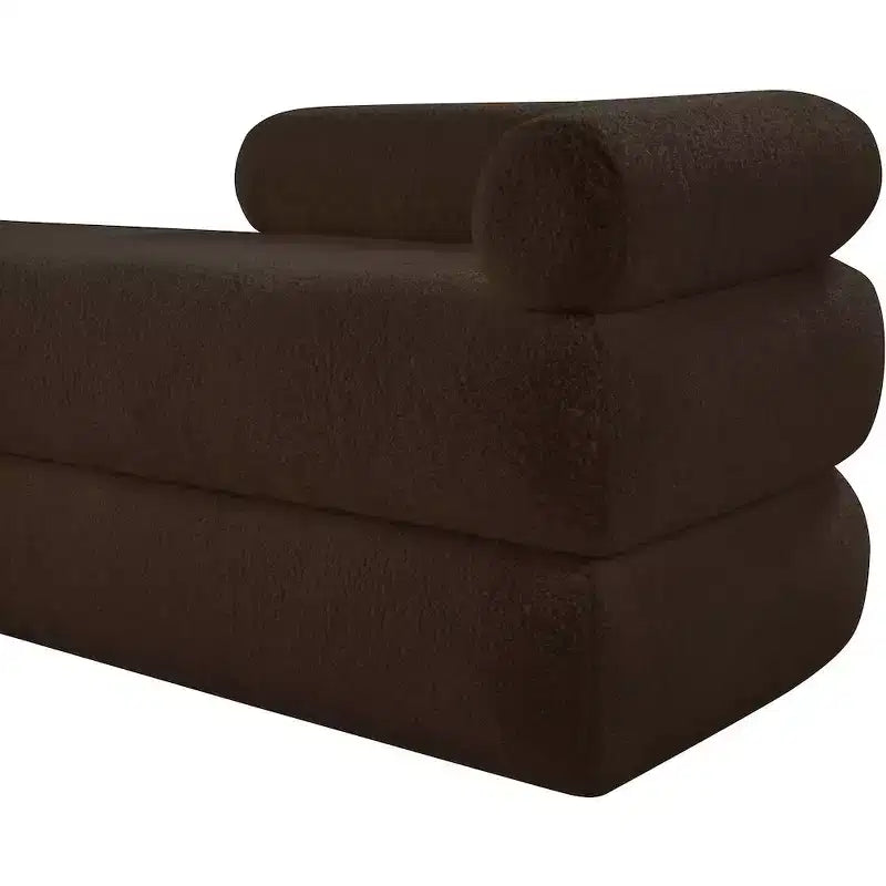 Panca in tessuto effetto orsetto Kennedy Faux Shearling
