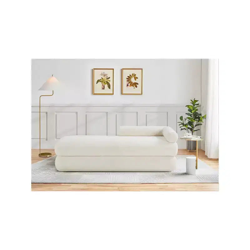 Panca in tessuto effetto orsetto Kennedy Faux Shearling