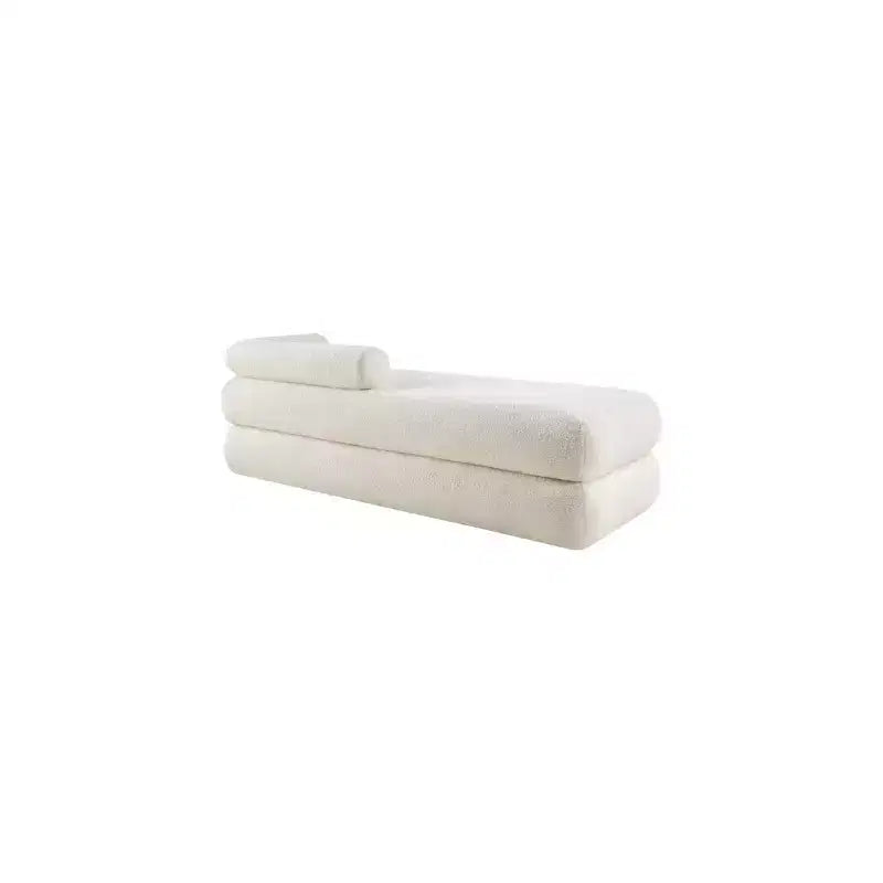 Panca in tessuto effetto orsetto Kennedy Faux Shearling