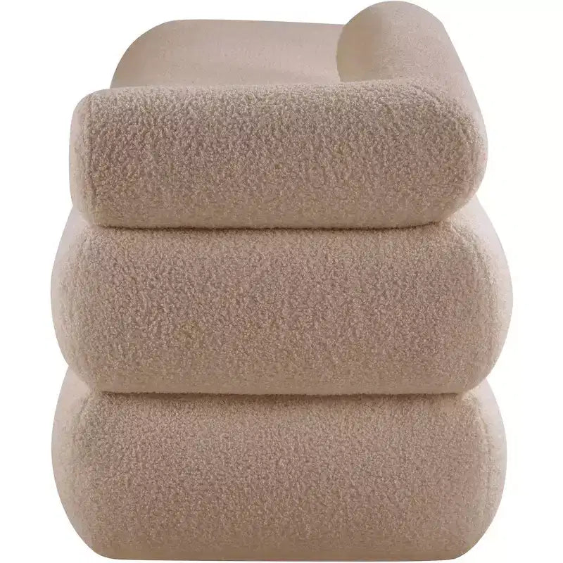 Panca in tessuto effetto orsetto Kennedy Faux Shearling