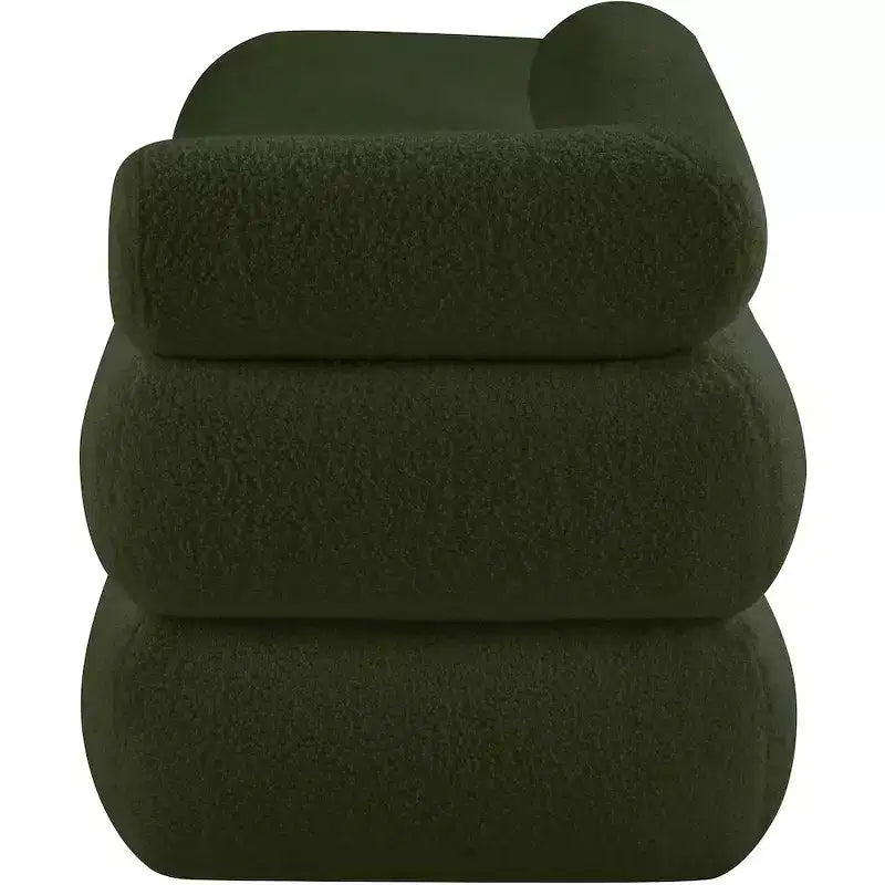 Panca in tessuto effetto orsetto Kennedy Faux Shearling