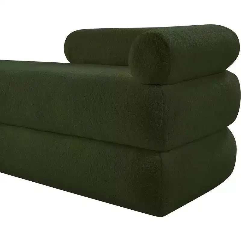 Panca in tessuto effetto orsetto Kennedy Faux Shearling