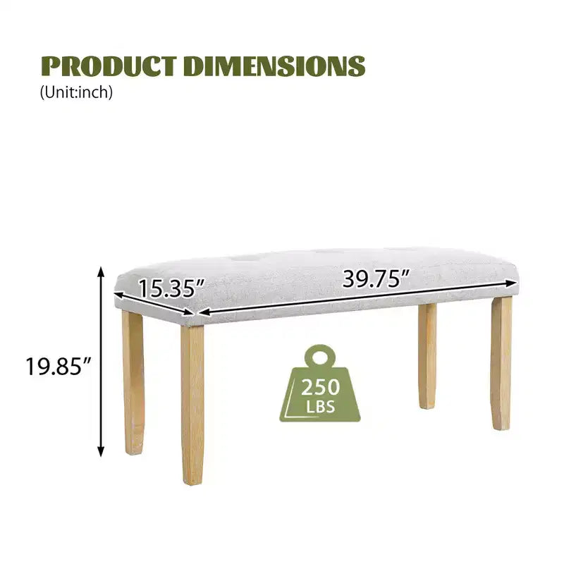 Panchina imbottita trapuntata, panca da letto in tessuto