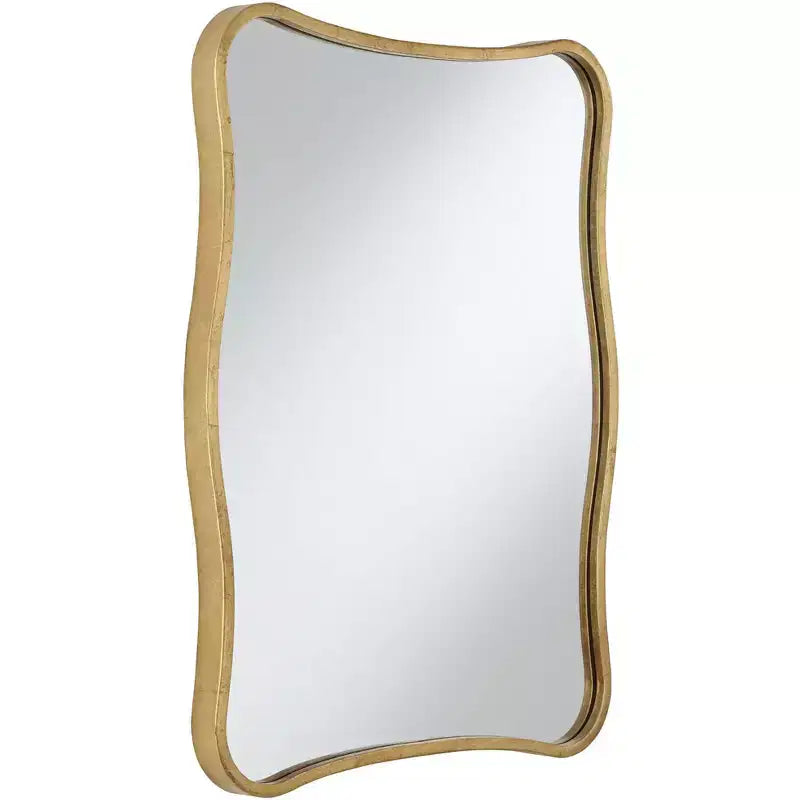 Specchio da parete ricurvo oro metallizzato 24 x 32