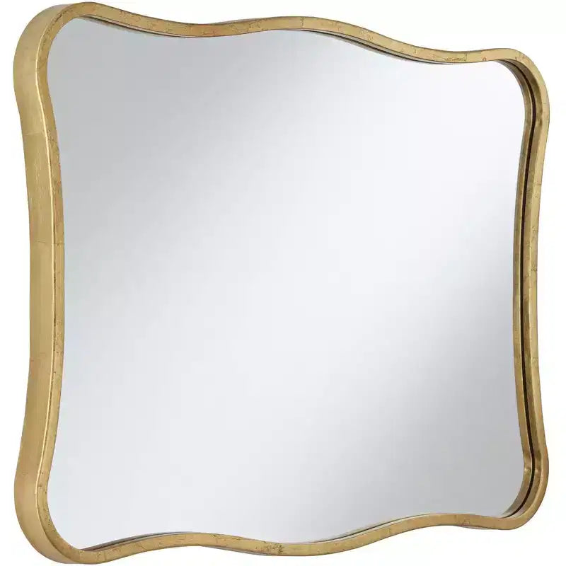 Specchio da parete ricurvo oro metallizzato 24 x 32
