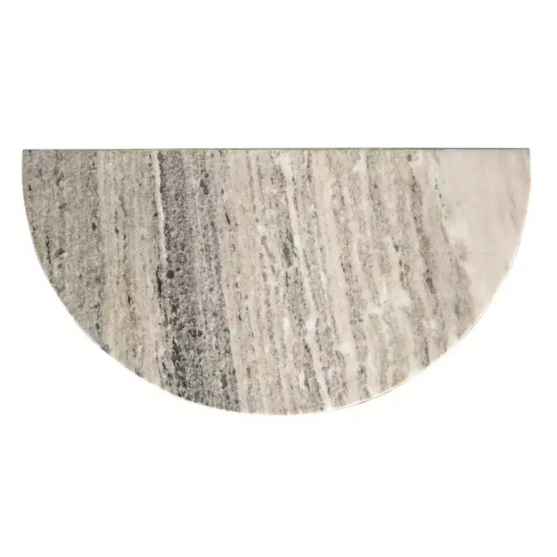 Tavolino semilunare minimalista fatto a mano in marmo naturale
