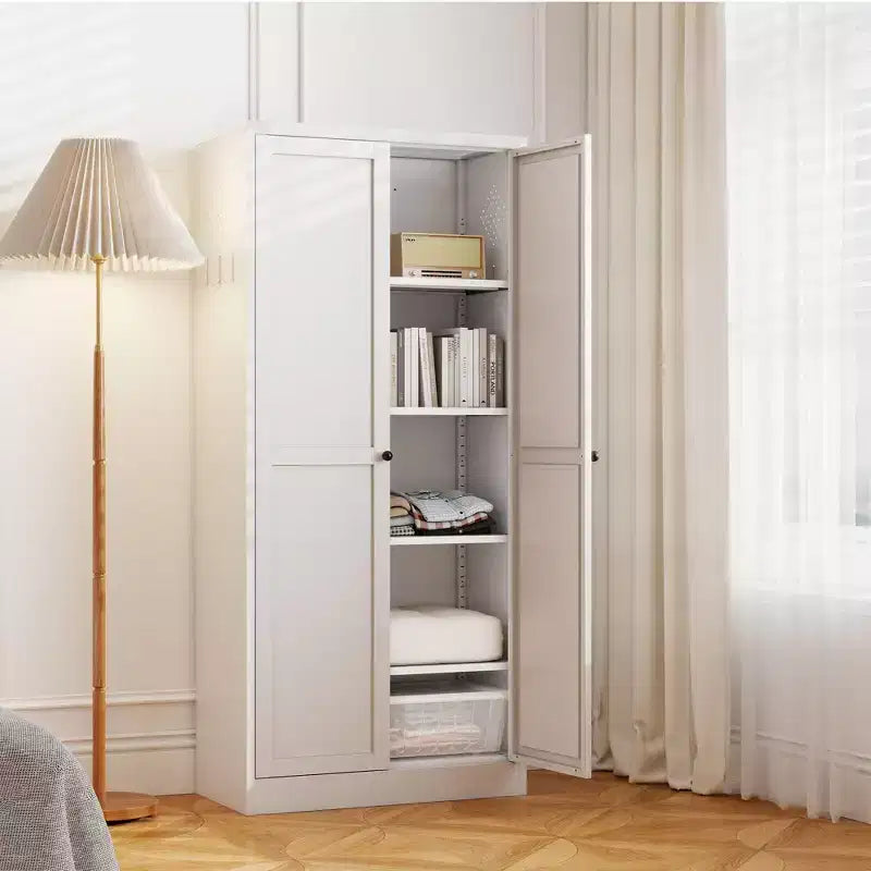 Armadio dispensa da cucina autoportante da 61", mobile contenitore regolabile con 4 ripiani, credenza in metallo resistente per sala da pranzo/soggiorno