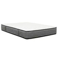 HomeStock Majestic 12 in. Pocket Coil Hybrid Mattress, Gray