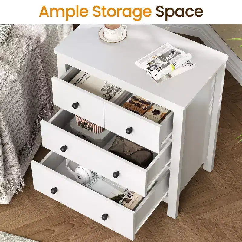 Comò moderno in legno a 3 cassetti per camera da letto